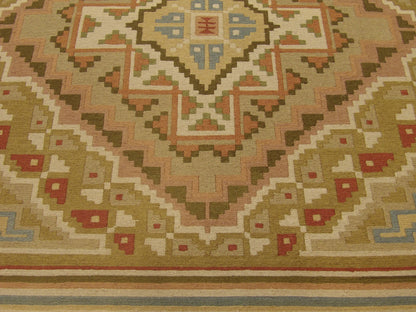 Tribal Soumak rug border detail