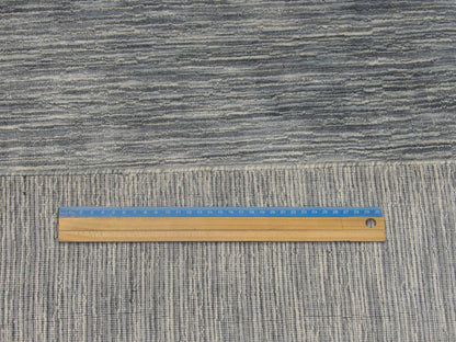 Blue & Gray Contemporary Silky Plain Tie Dye Design rug in room setting