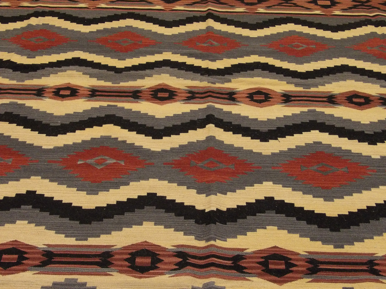Back of coastal hand-knotted rug