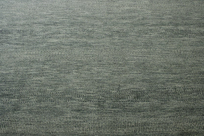 Close-up of wool pile, Blue & Gray rug