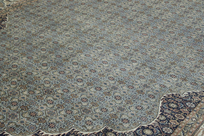 Back of Traditional Fine Mir hand-knotted rug