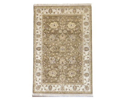 Chobie Oushak / Peshawar hand-knotted wool rug in Brown, 5'11" x 8'11", SKU W895