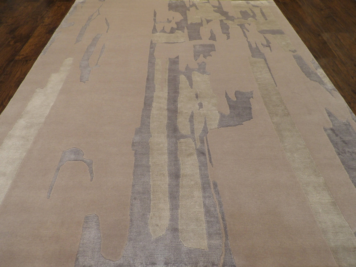 Modern Abstract Wave Design rug corner detail