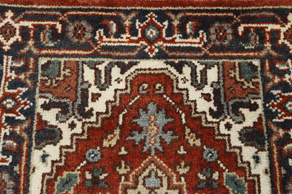 Full view of Tribal Indo Heriz rug