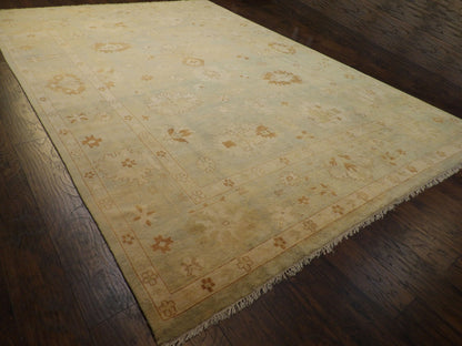 Full view of oversized Oushak rug