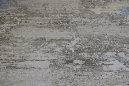 Modern Abstract Distress Design rug corner detail