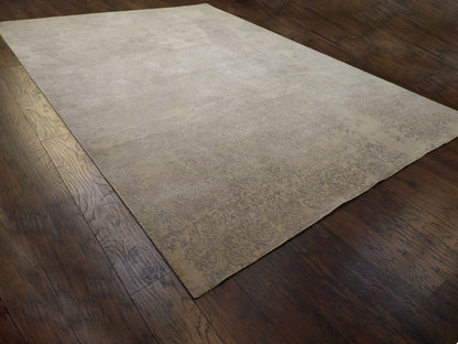 Full view of modern abstract gray rug
