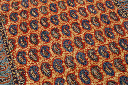 Back of Traditional Antique Peasley Kerman hand-knotted rug