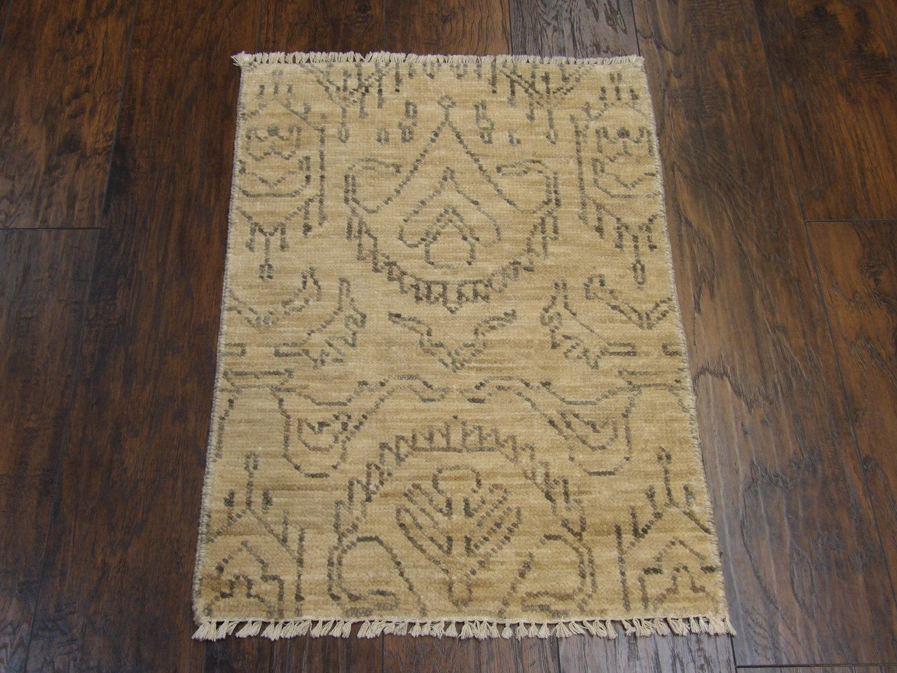 Close-up of wool pile, Beige rug