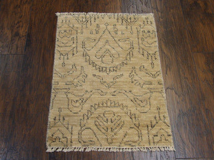Close-up of wool pile, Beige rug
