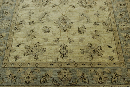 Back of Oushak Chobi Ziegler hand-knotted rug
