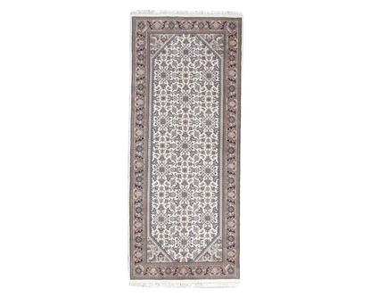 Persian Herati Mir hand-knotted wool rug in Beige & Rust, full view