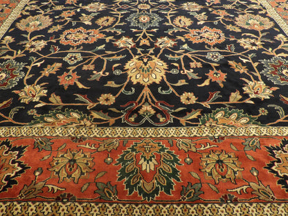 Turkish Weave Kashan rug border detail