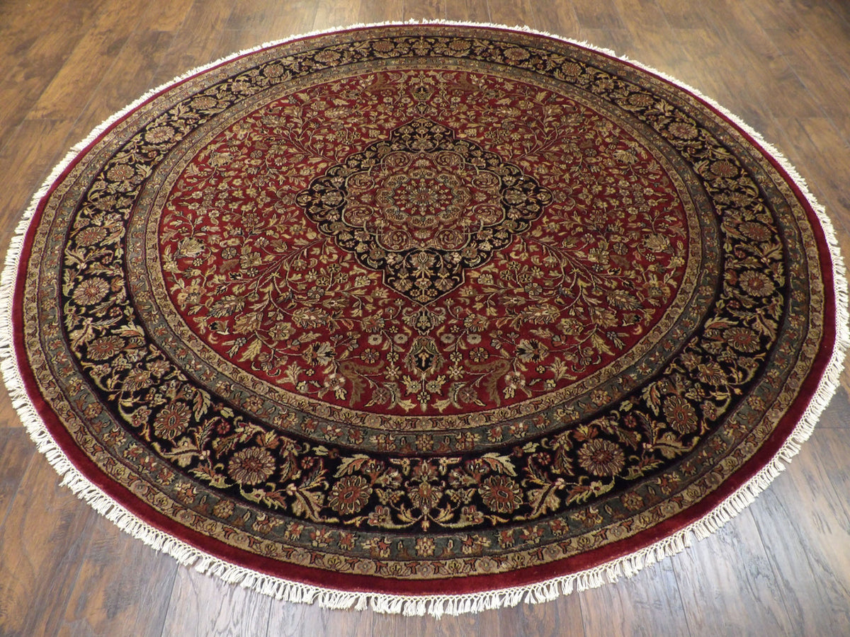 Fine Persian Tabriz rug corner detail