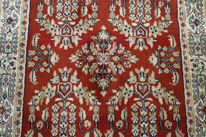 Traditional Indo Sharookh rug corner detail