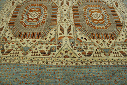 Tribal Vegetable Dye Mamluk rug corner detail