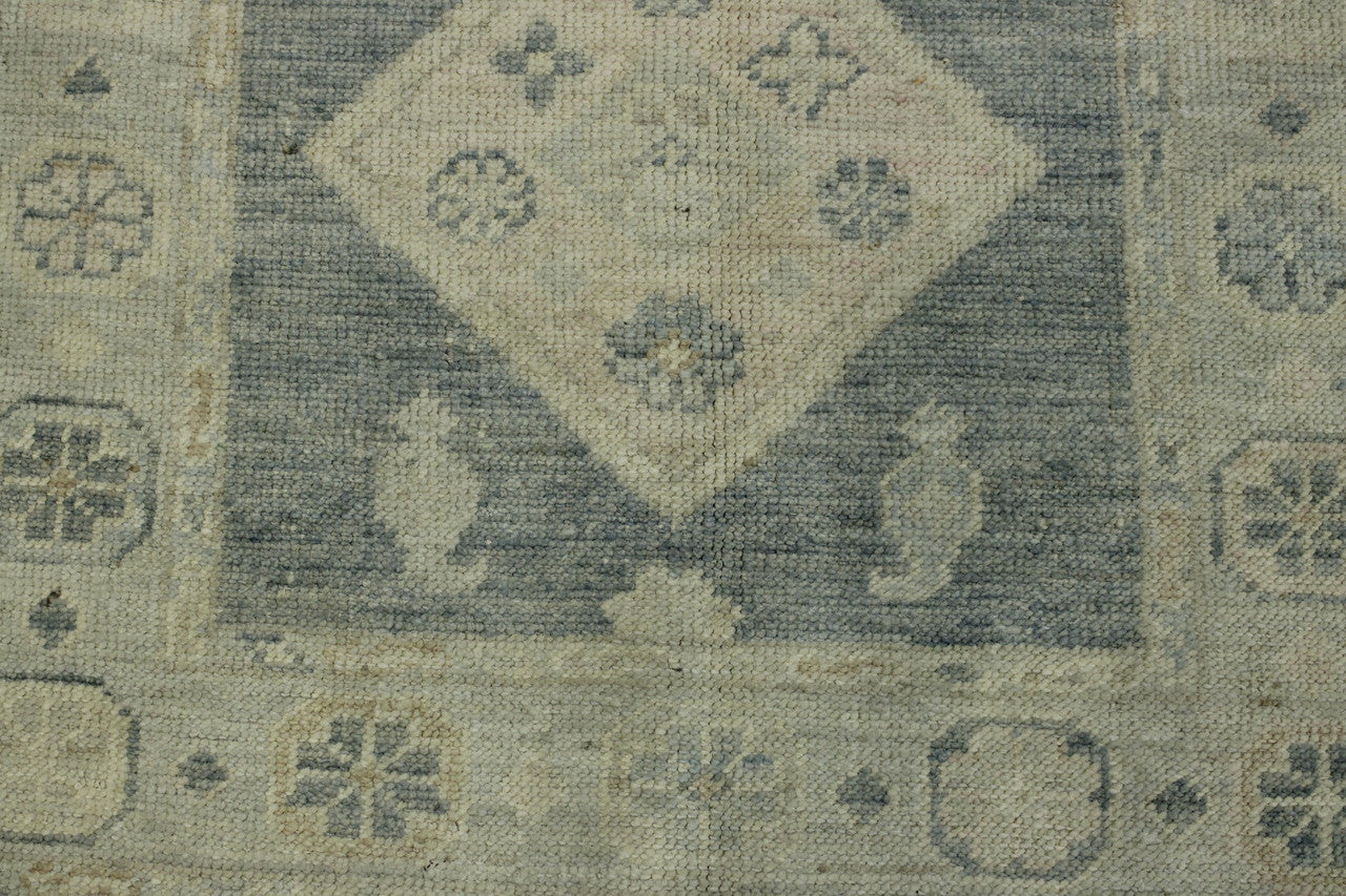 Back of Oushak Wash Chobi hand-knotted rug