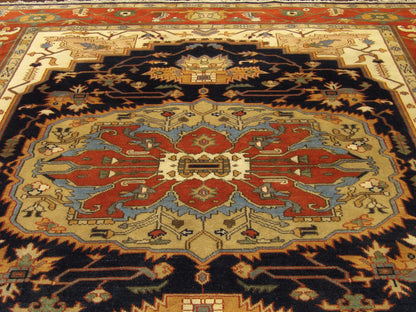Back of Persian Tribal Serapi hand-knotted rug