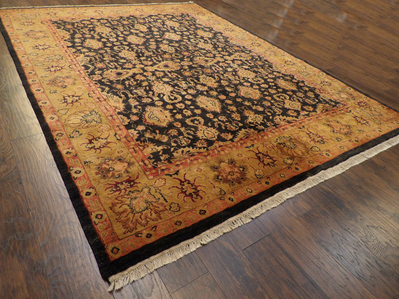 Full view of fine Jaipur Kashan rug