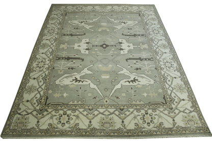 Oushak Ziegler rug border detail