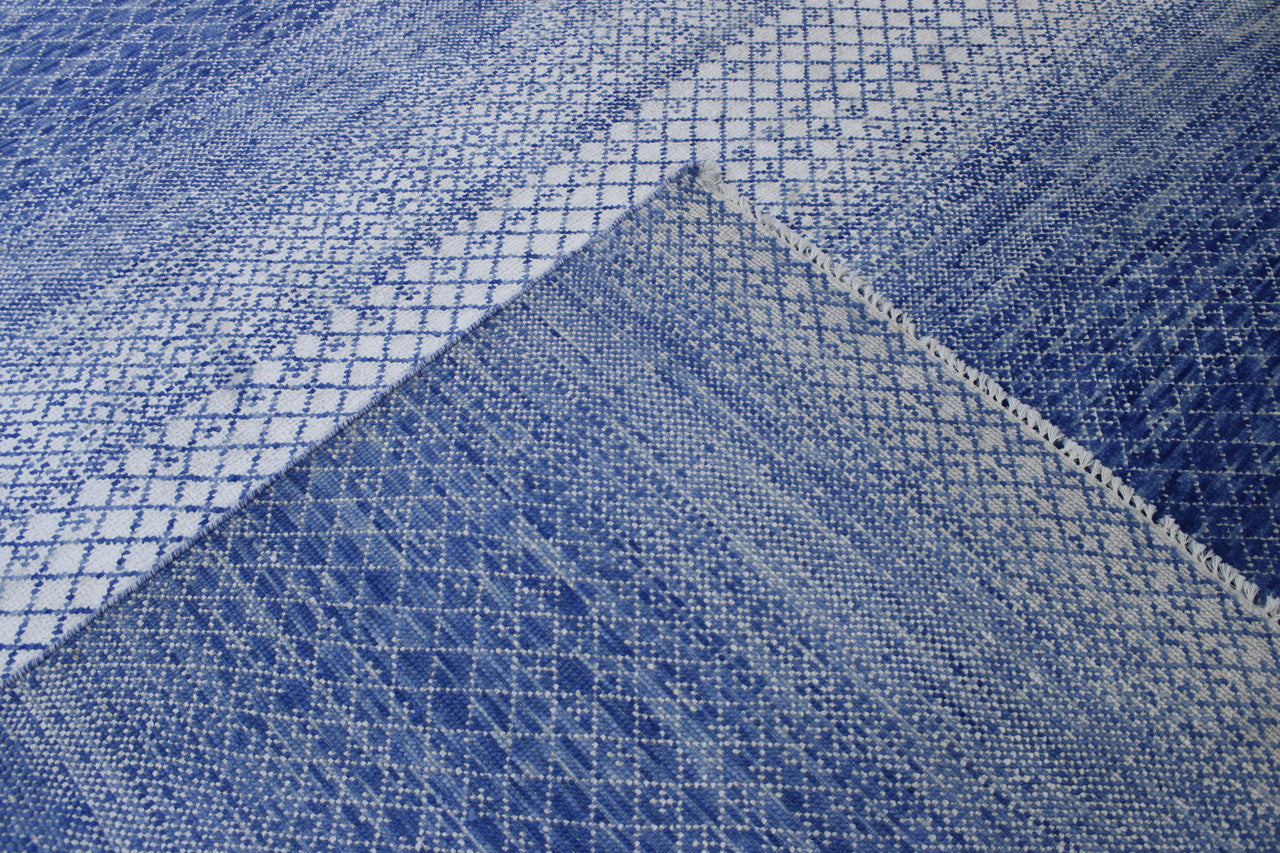 Back of Modern Grass Design hand-knotted rug