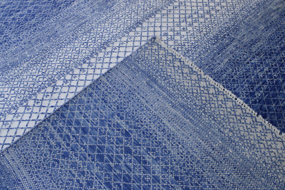 Back of Modern Grass Design hand-knotted rug