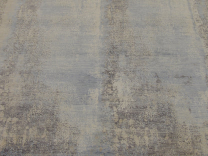 Back of transitional hand-knotted rug
