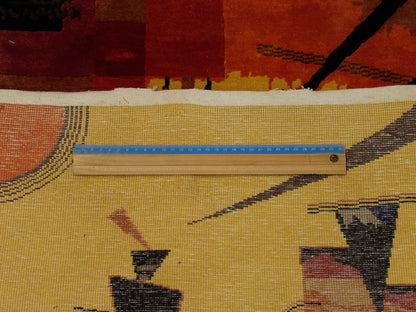 Colorful Picasso Art Hanging rug corner detail