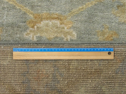 Blue & Gold Turk Oushak Wash rug in room setting