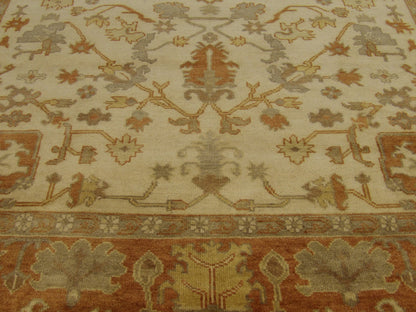 Turk Oushak Natural Dye rug border detail