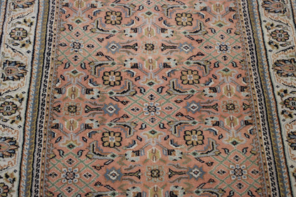 Traditional Fine Mashad rug border detail