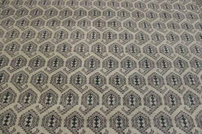 Back of Oushak Kerman Design hand-knotted rug