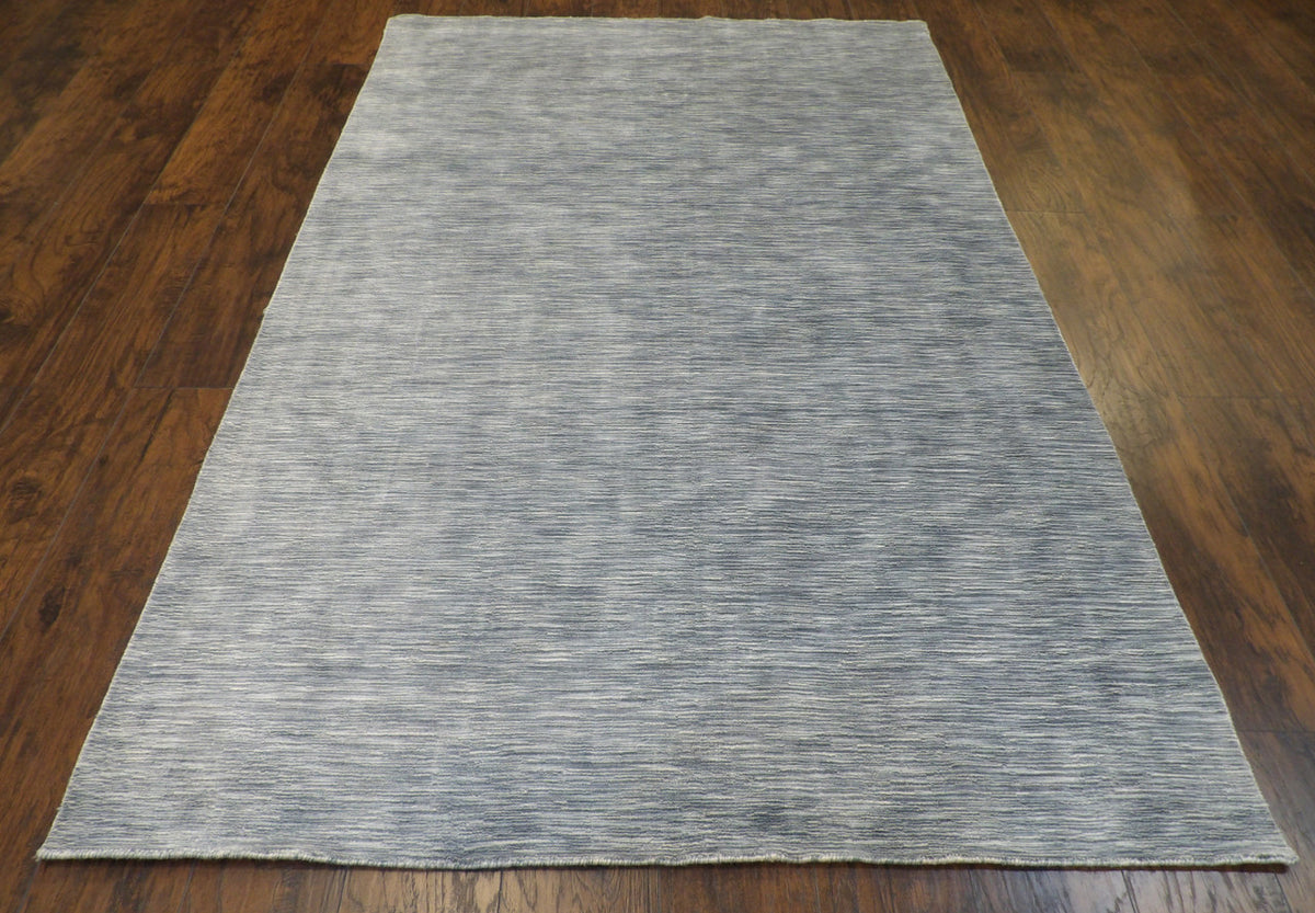 Contemporary Silky Plain Tie Dye Design rug corner detail