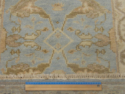 Blue & Beige Turk Oushak Stone Wash rug in room setting