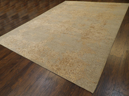 Full view of Transitional Broken Design Hand Carved rug