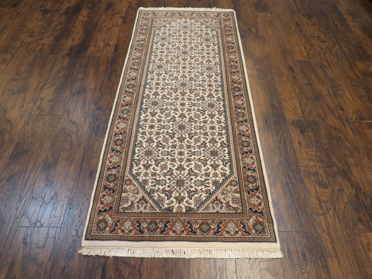 Back of Persian Herati Mir hand-knotted rug