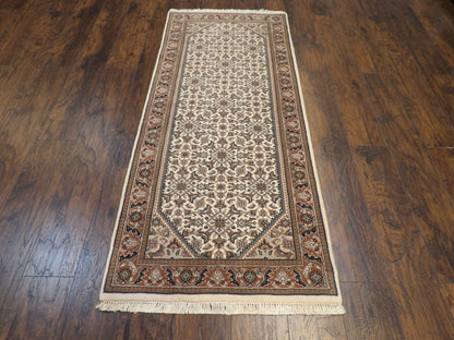 Back of Persian Herati Mir hand-knotted rug