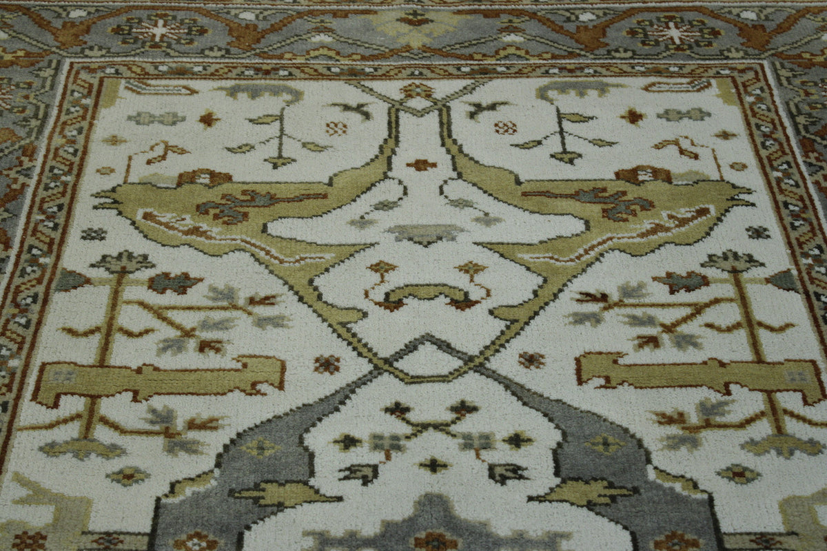 Back of Oushak Ziegler hand-knotted rug