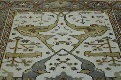 Back of Oushak Ziegler hand-knotted rug
