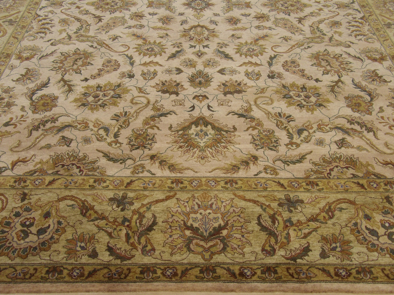 Back of Fine Kashan Tie Dye hand-knotted rug