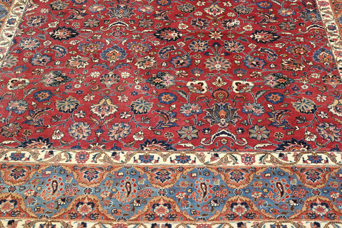 Blue & Pink Traditional Fine Bidjar rug in room setting