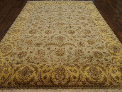 Close-up of wool pile, Blue & Gold rug