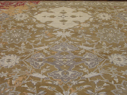 Back of vintage hand-knotted rug