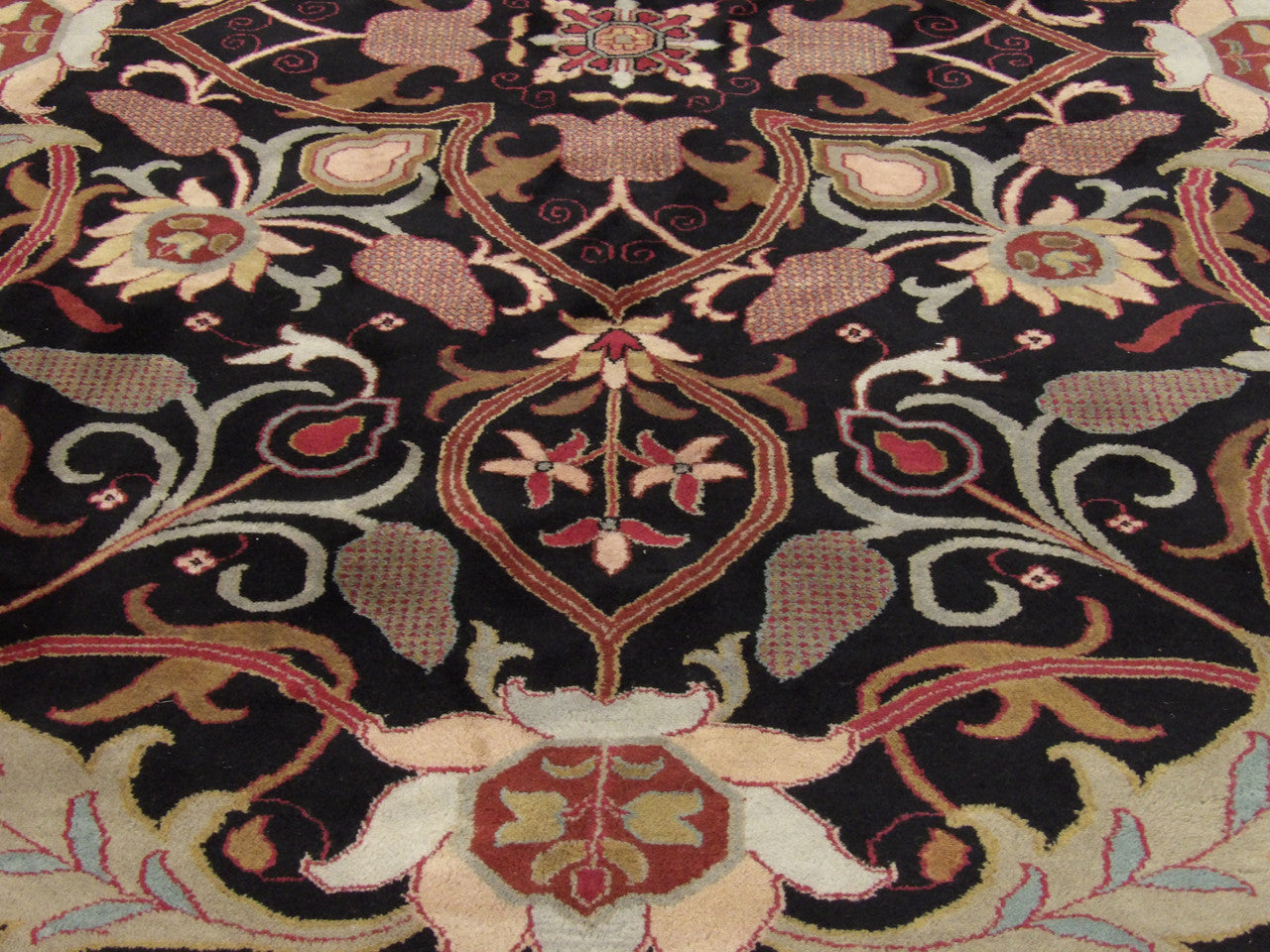 Back of Tibetan Mashad Design hand-knotted rug