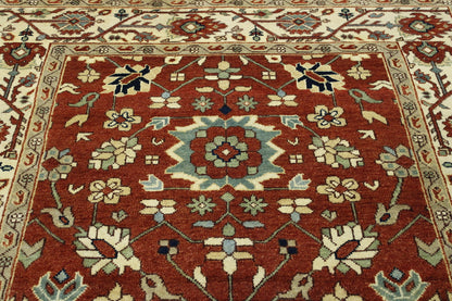 Back of Tribal Heriz Design hand-knotted rug