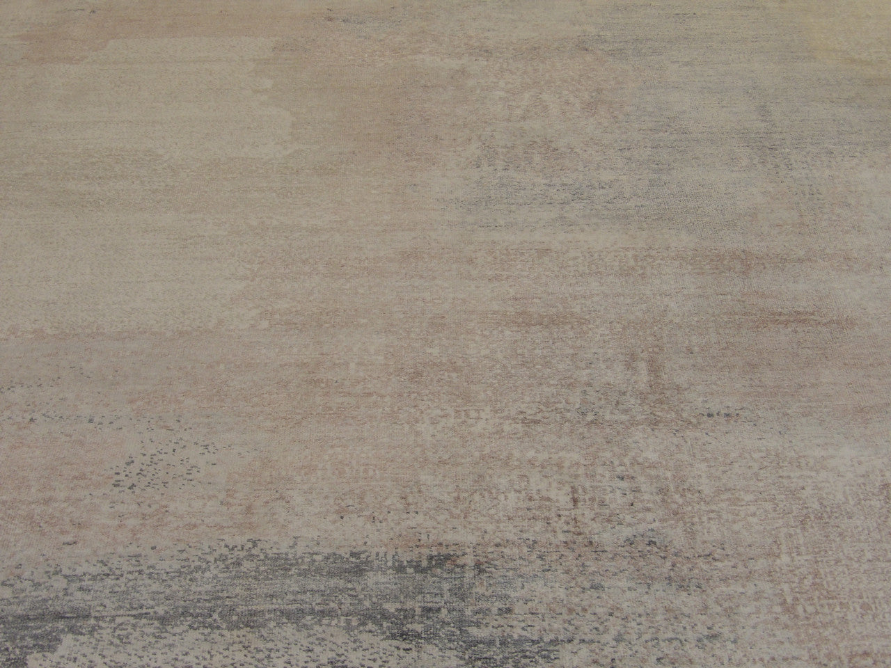Back of transitional hand-knotted rug