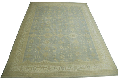 Close-up of wool pile, Gray & Beige rug