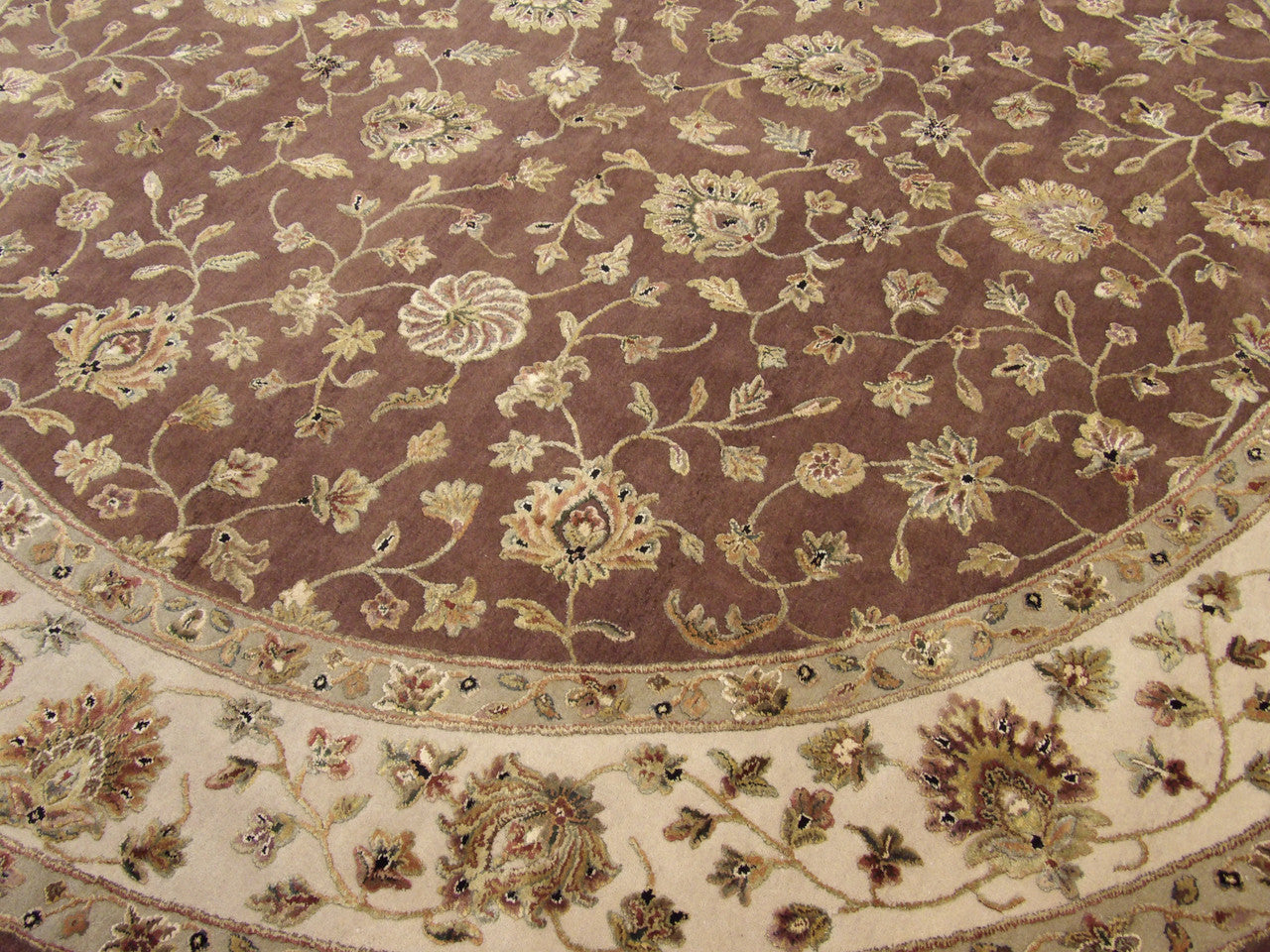 Jaipur Silky Wash Kashan rug border detail
