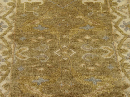 Back of Wash Turk Oushak hand-knotted rug