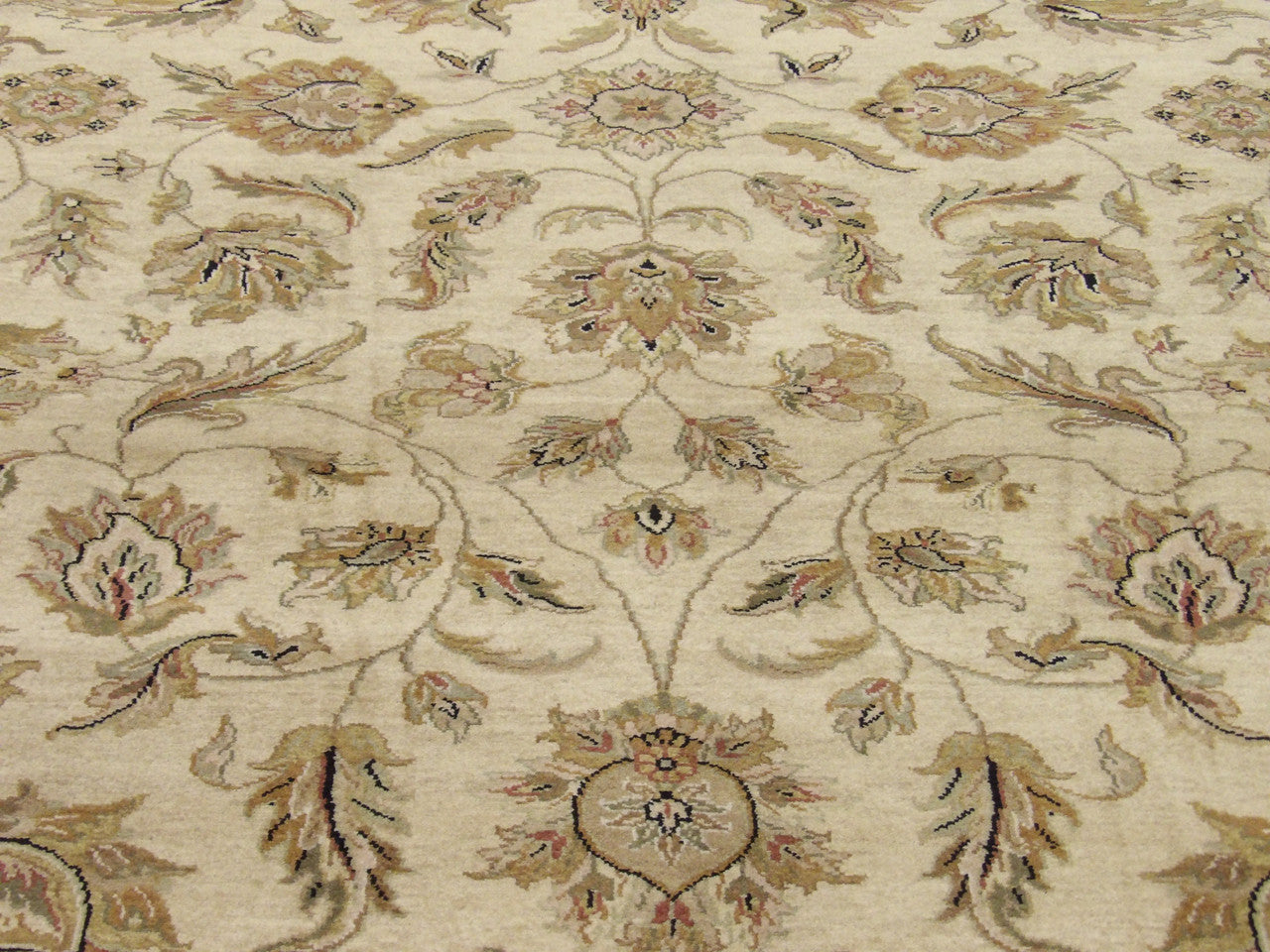 Back of Fine Kashan Tie Dye hand-knotted rug